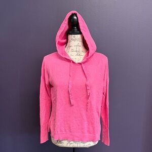 Pink Hooded Knit Pullover with Stud Detail